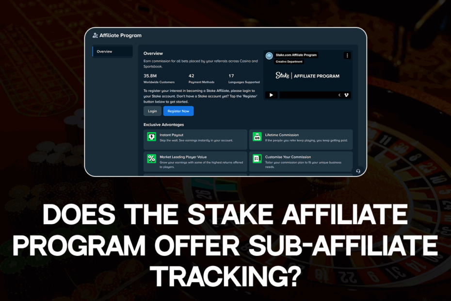 Does the Stake Affiliate Program Offer Sub-Affiliate Tracking?